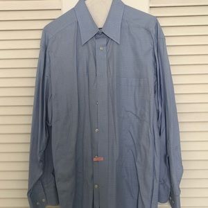 MEN’S Blue/white striped Talbots dress shirt